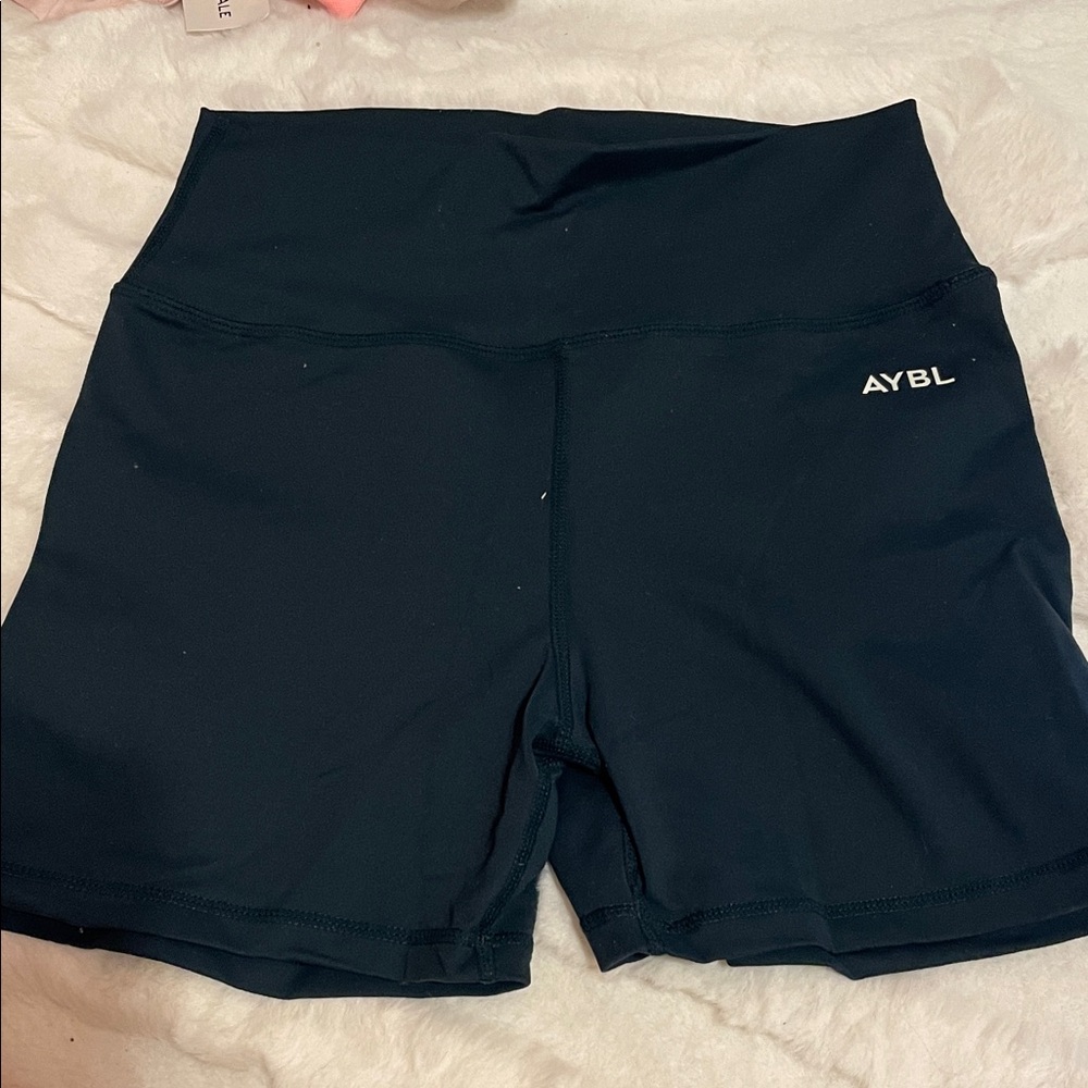 Aybl dark green cotton shorts